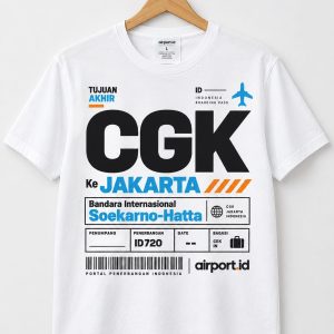 Airport.id “CGK Jakarta Boarding Pass” T-Shirt – White (1)
