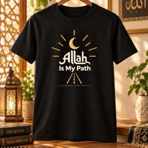 “Allah Is My Path” Islamic Reminder T-Shirt (2)