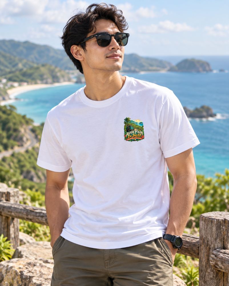 Dorai “Akhir Pekan di Jalan” Adventure Backprint T-Shirt – White-3