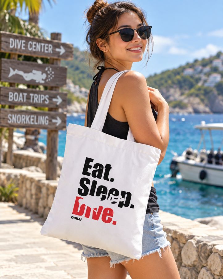 Dorai “Eat. Sleep. Dive.” Tote Bag (3)