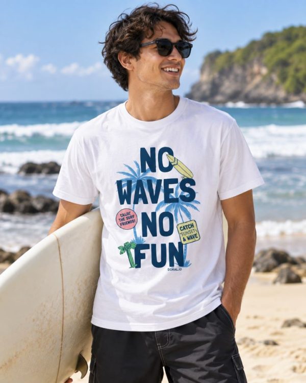 Dorai “No Waves No Fun” Surf T-Shirt (3)