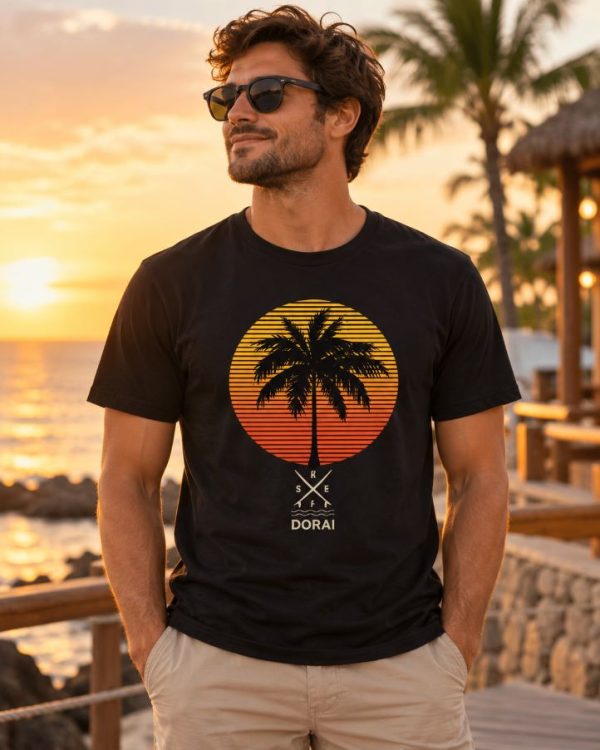 Dorai “Palm Sunset” Tropical T-Shirt (3)