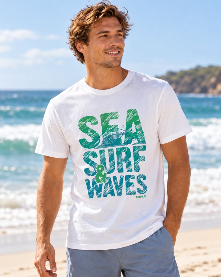Dorai “Sea Surf Waves” Tropical T-Shirt (3)