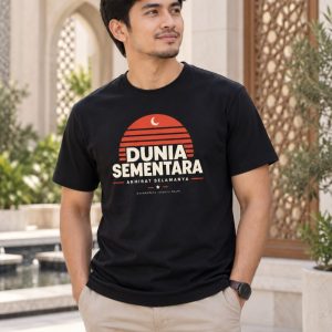 “Dunia Sementara, Akhirat Selamanya” Islamic Statement T-Shirt (3)