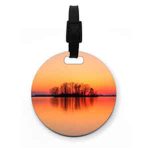 Luggage Tag Akrilik - Bundar