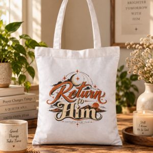 “Return to Him” Islamic Reminder Tote Bag (2)