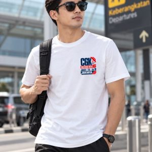 Alternative view of Airport.id “CGK Soekarno-Hatta” Backprint T-Shirt – White