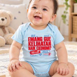 Alternative view of Airport.id “Emang Gue Kelihatan Naik Ekonomi?” Baby Jumper – Baby Blue