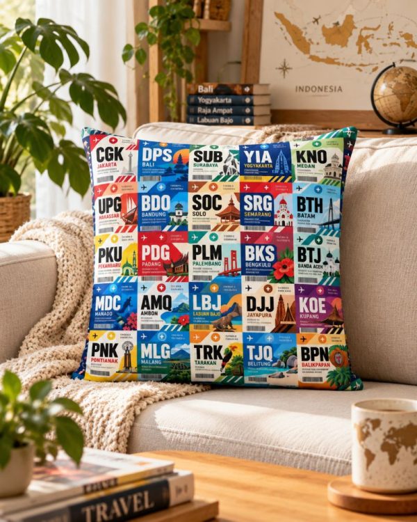 Airport.id “Indonesia Airport Codes” Destination Cushion
