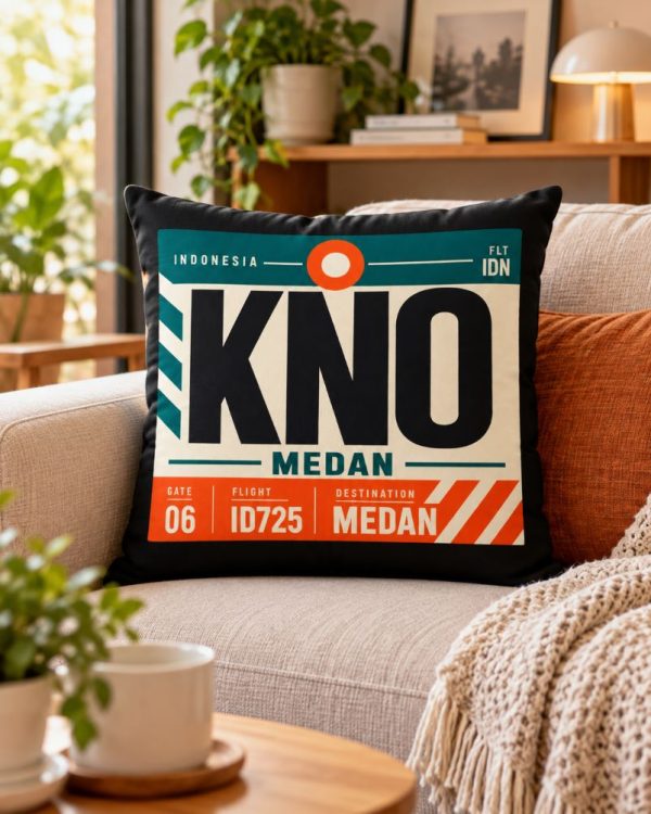 Airport.id “KNO Medan” Airport Code Cushion