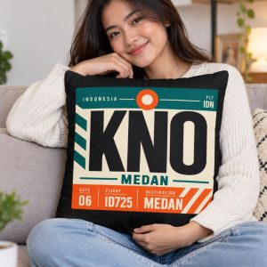 Alternative view of Airport.id “KNO Medan” Airport Code Cushion