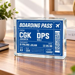 Airport.id “Si Paling Jalan – CGK to DPS” Boarding Pass Crystal Block