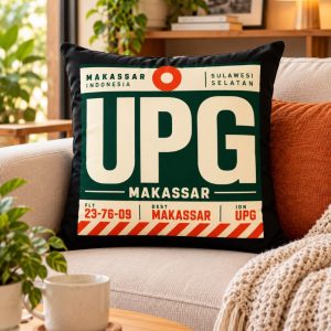 Airport.id “UPG Makassar” Airport Code Cushion