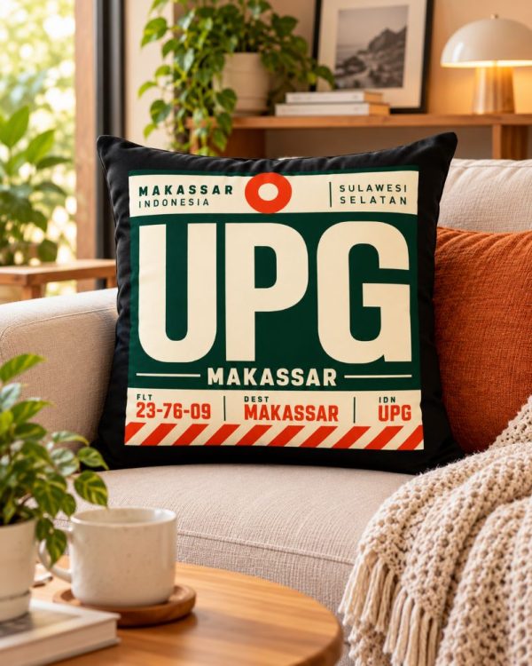 Airport.id “UPG Makassar” Airport Code Cushion