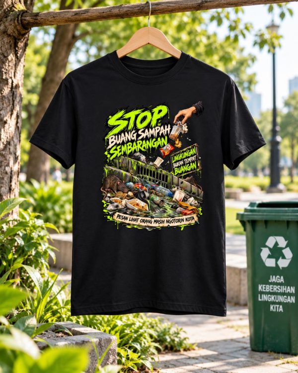 Kaos Stop Buang Sampah Sembarangan