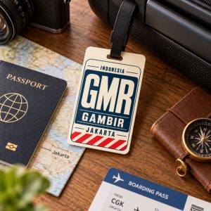 Kereta.id “GMR Gambir Jakarta” Acrylic Luggage Tag