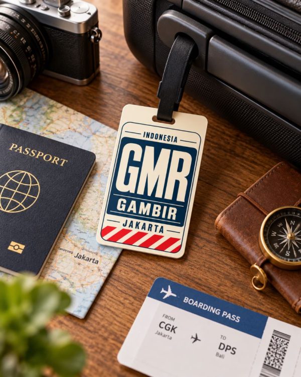 Kereta.id “GMR Gambir Jakarta” Acrylic Luggage Tag