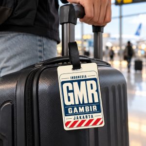 Alternative view of Kereta.id “GMR Gambir Jakarta” Acrylic Luggage Tag
