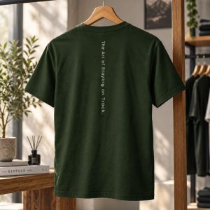 Alternative view of “Istiqomah – The Art of Staying on Track” Minimalist T-Shirt – Forest Green