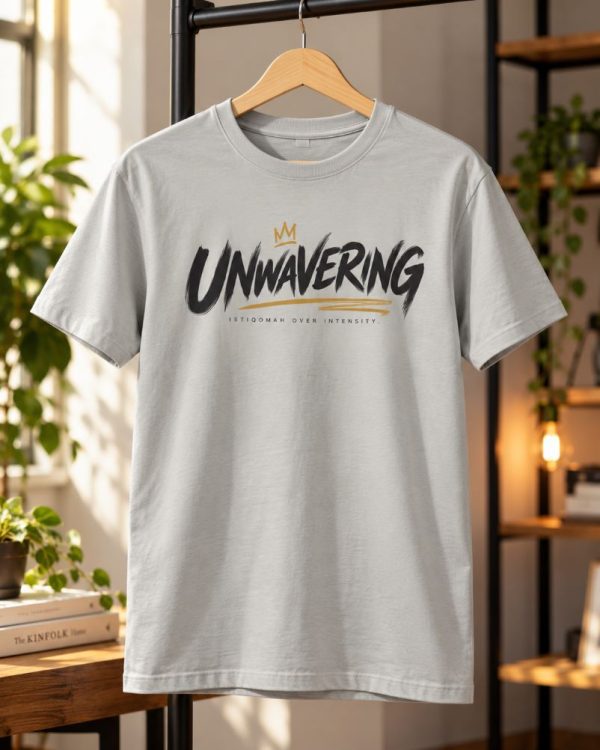“Unwavering – Istiqomah Over Intensity” T-Shirt – Light Grey